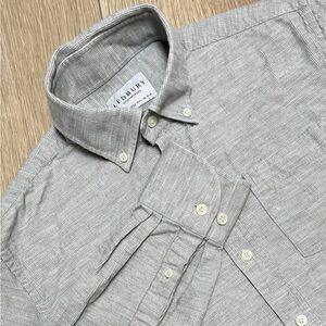 Ledbury Men's Casual Gray Button Down Shirt